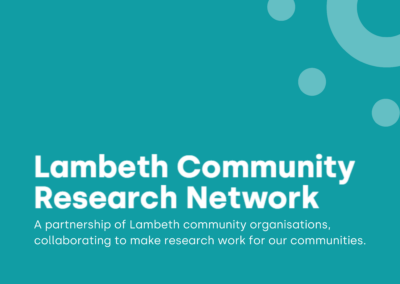Launch of the Lambeth Community Research Network website!